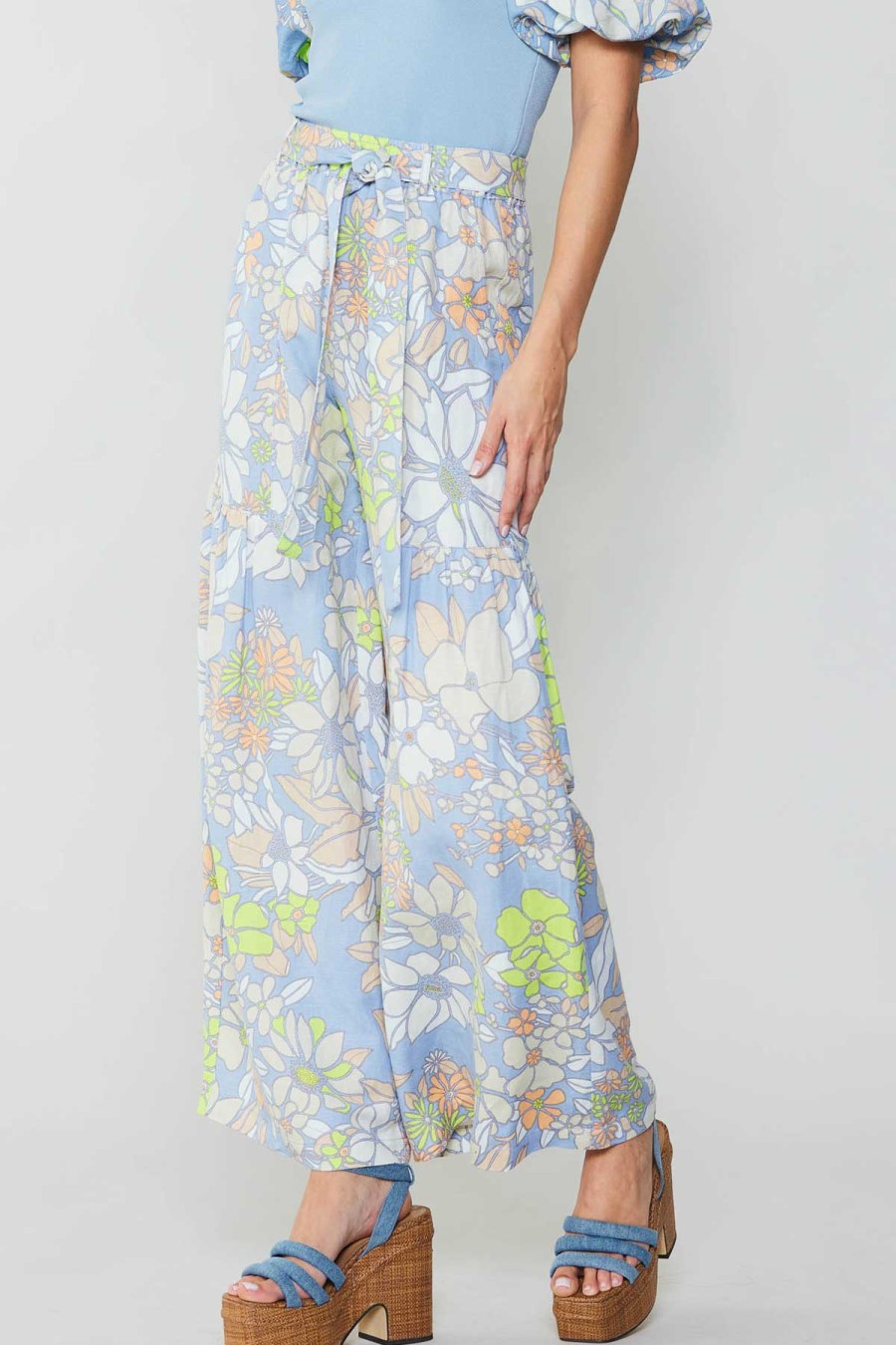 CURRENT AIR Linen Blend Floral Pants Sets