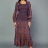 CURRENT AIR Cropped Jacquard Sweater Long Sleeve Tops