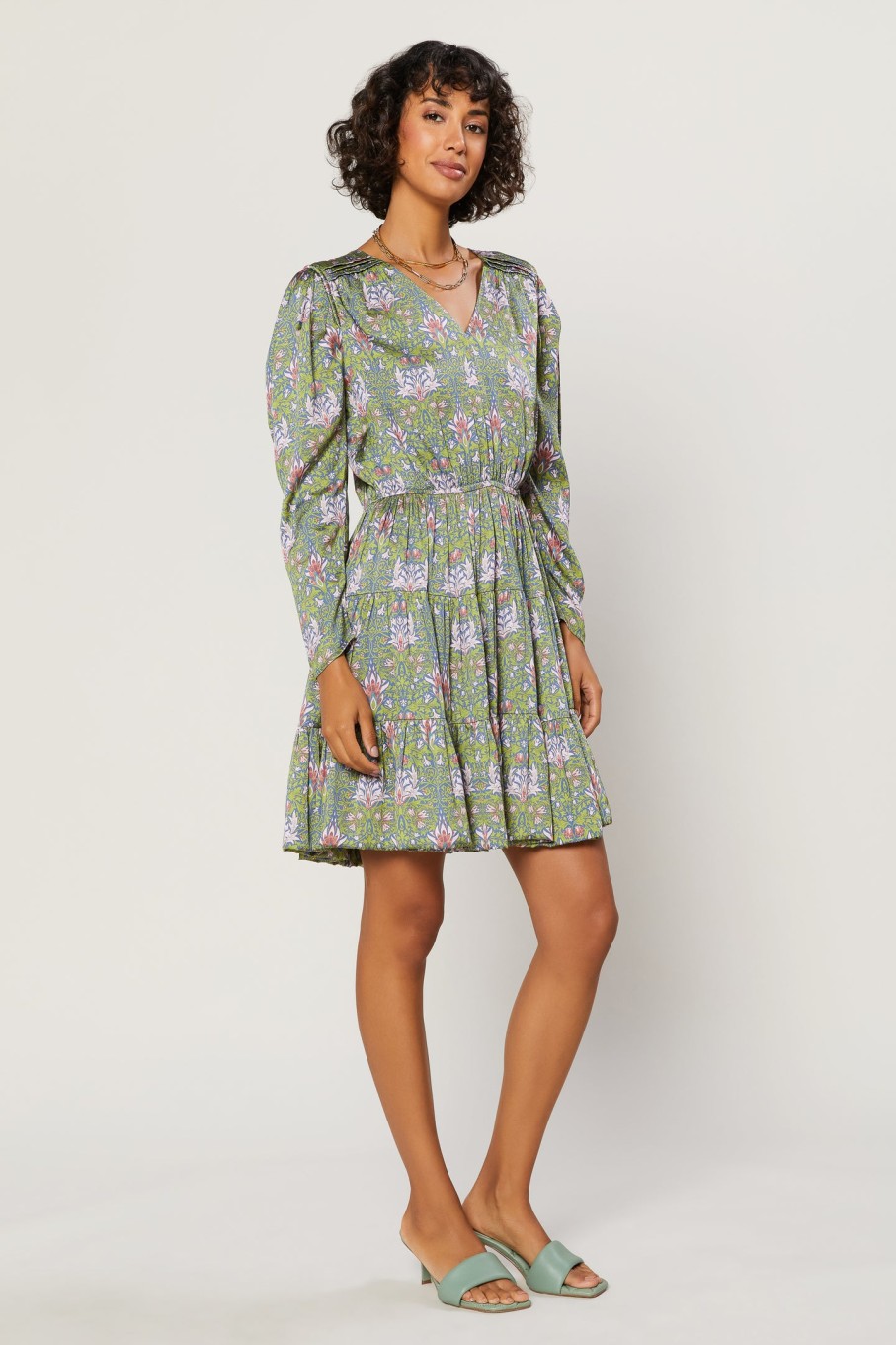 CURRENT AIR Tile Print Mini Dress Mini Dresses