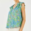 CURRENT AIR Margot Pleated Sleeve Blouse Blouses