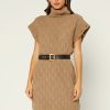 CURRENT AIR Knit Detachable Sleeve Dress Knitwear