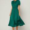 CURRENT AIR Brooklyn Pleated Midi Dress Midi Dresses