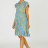 CURRENT AIR Floral Ruffled Tiered Mini Dress Mini Dresses