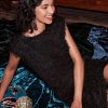 CURRENT AIR Textured Sparkle Top Sleeveless Tops