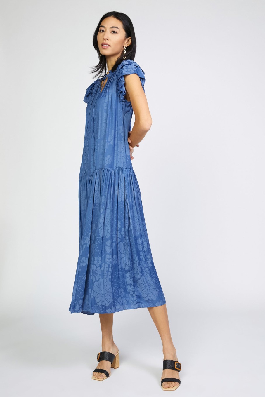 CURRENT AIR Floral Jacquard Maxi Dress Maxi Dresses