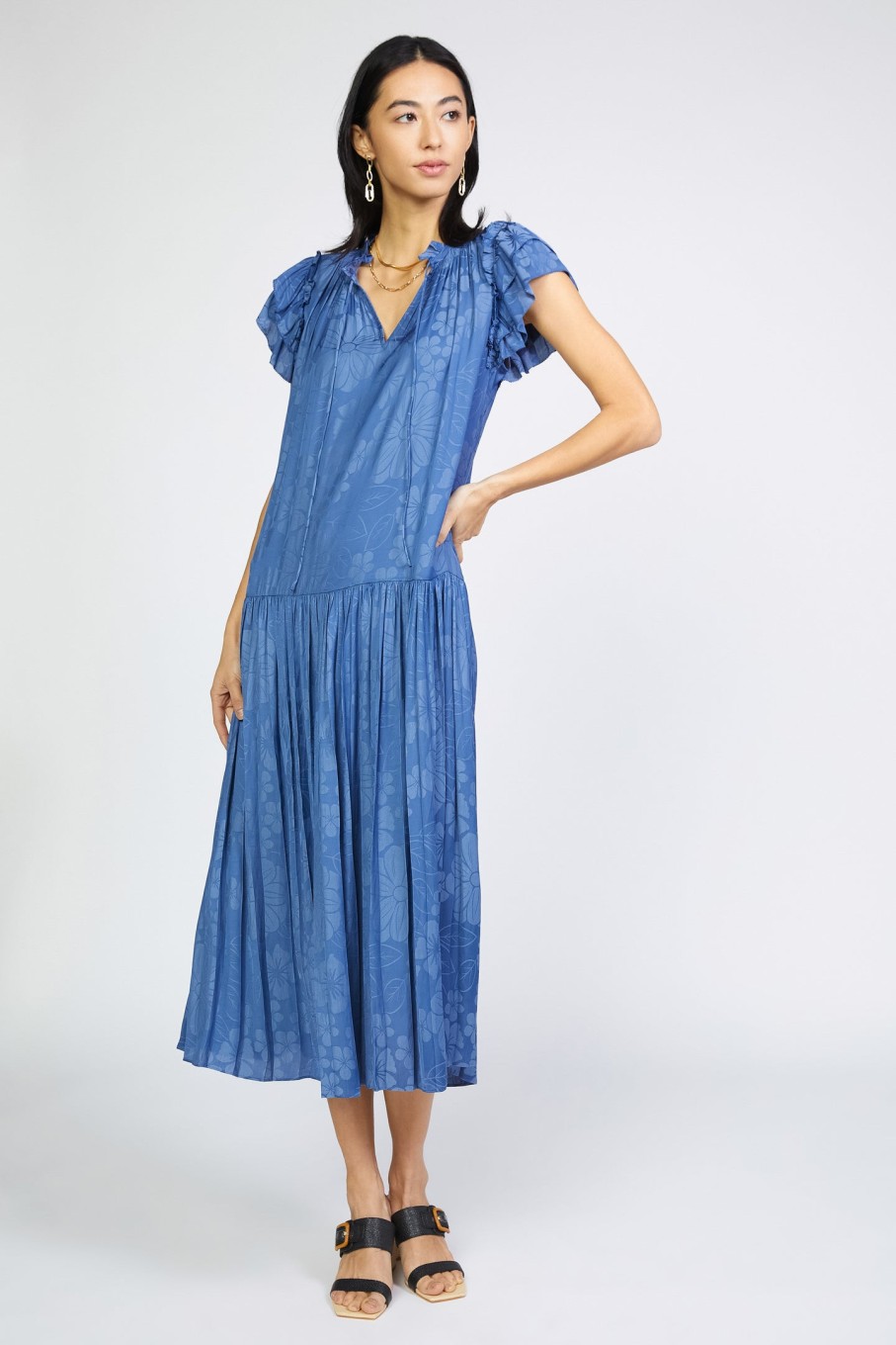 CURRENT AIR Floral Jacquard Maxi Dress Maxi Dresses