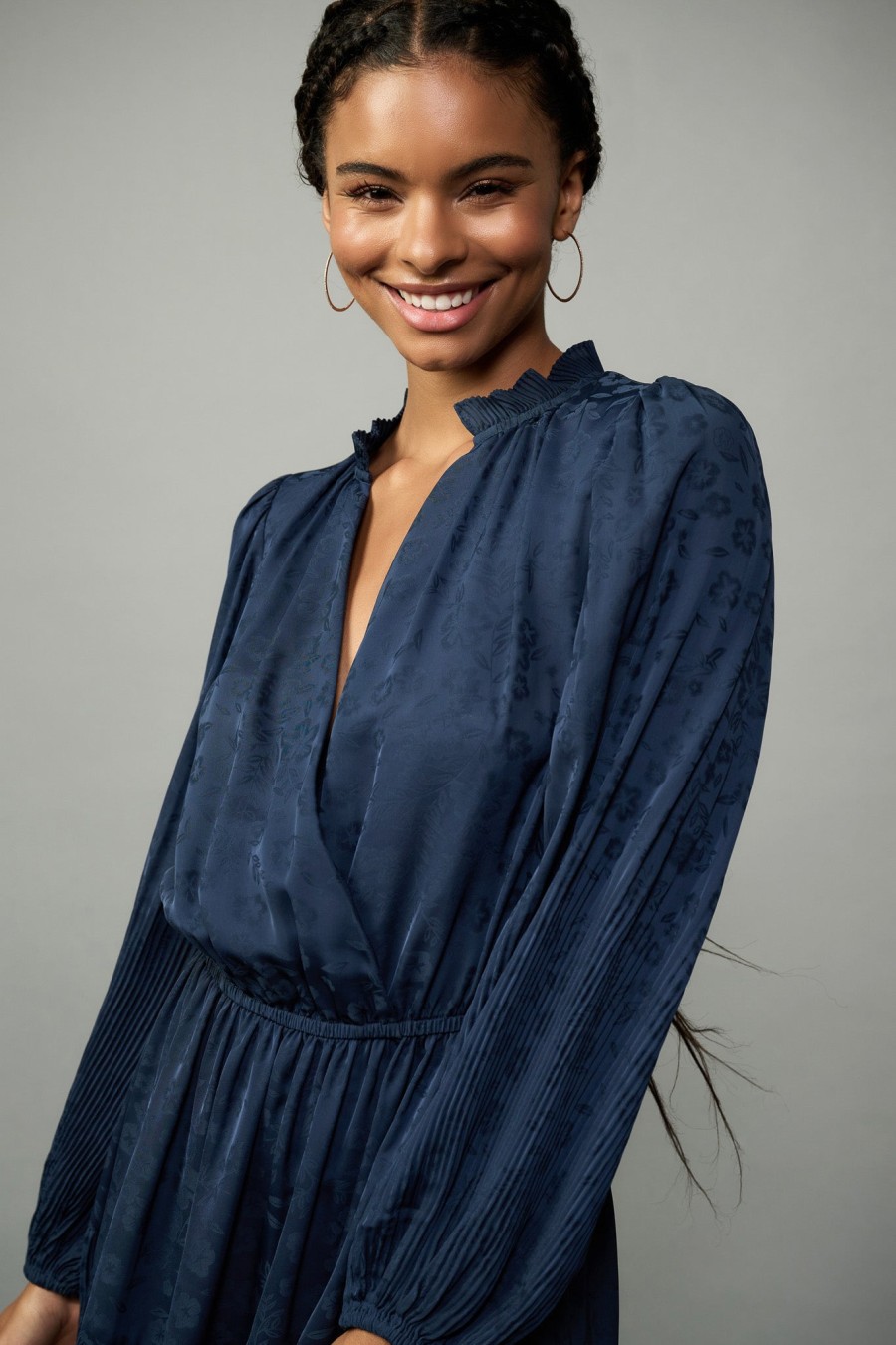CURRENT AIR Jacquard Surplice Mini Dress Mini Dresses