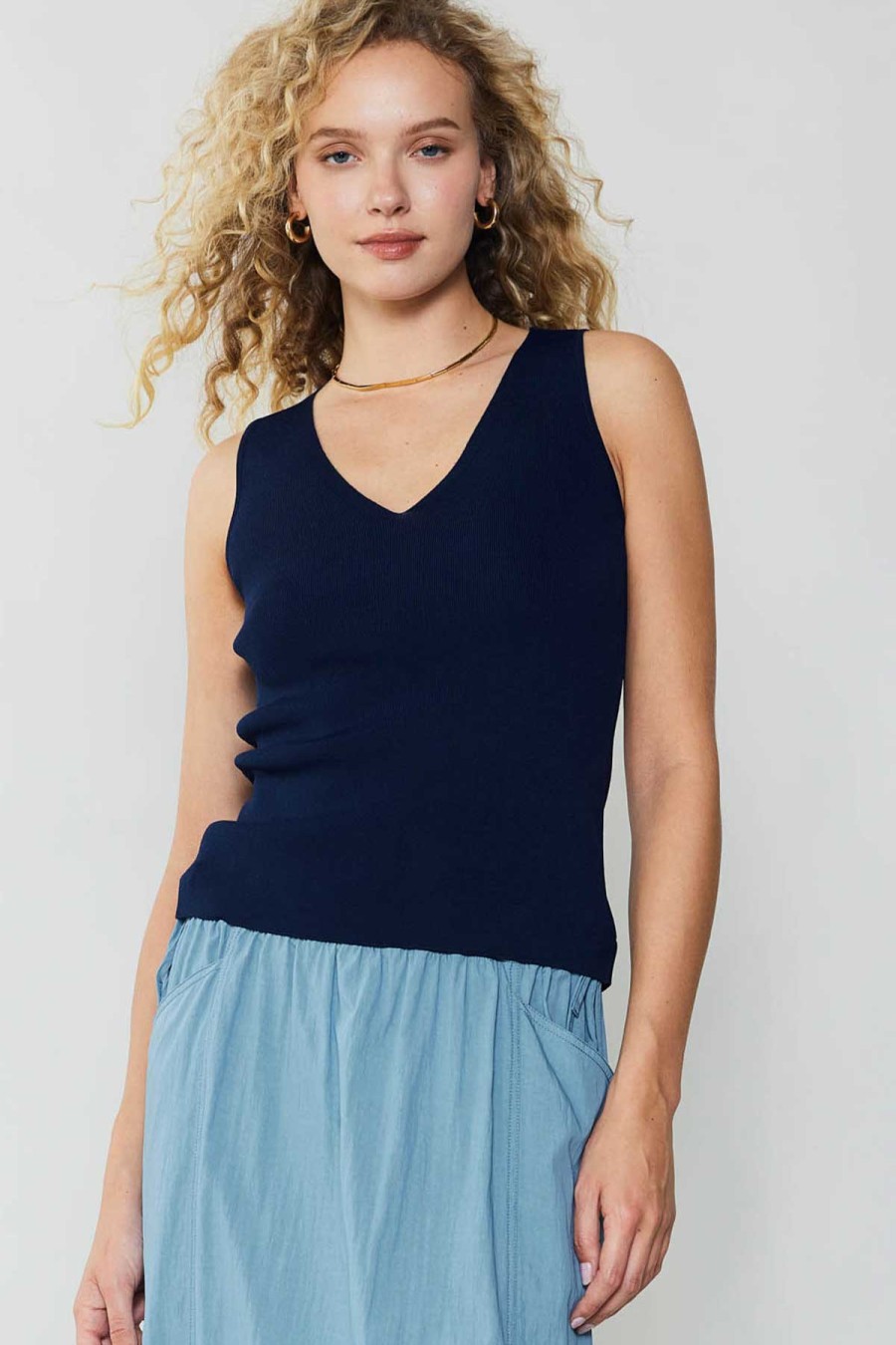 CURRENT AIR Knit Tank Top Knitwear
