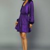 CURRENT AIR Metallic Purple Mini Dress Mini Dresses