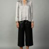 CURRENT AIR Ruffle Split Neck Blouse Blouses