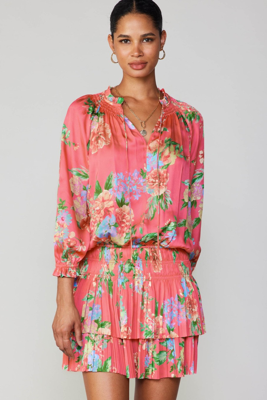 CURRENT AIR Aurelie Floral Mini Dress Mini Dresses