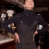 CURRENT AIR Sequin Turtleneck Top Long Sleeve Tops