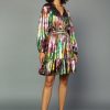 CURRENT AIR Metallic Floral Mini Dress Mini Dresses