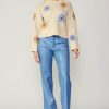 CURRENT AIR Daisy Embroidered Sweater Knitwear