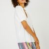 CURRENT AIR Camelia Ruffled Blouse Blouses