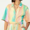 CURRENT AIR Rainbow Painterly Romper Jumpsuits & Rompers