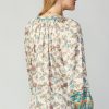 CURRENT AIR Autumnal Border Print Blouse Long Sleeve Tops