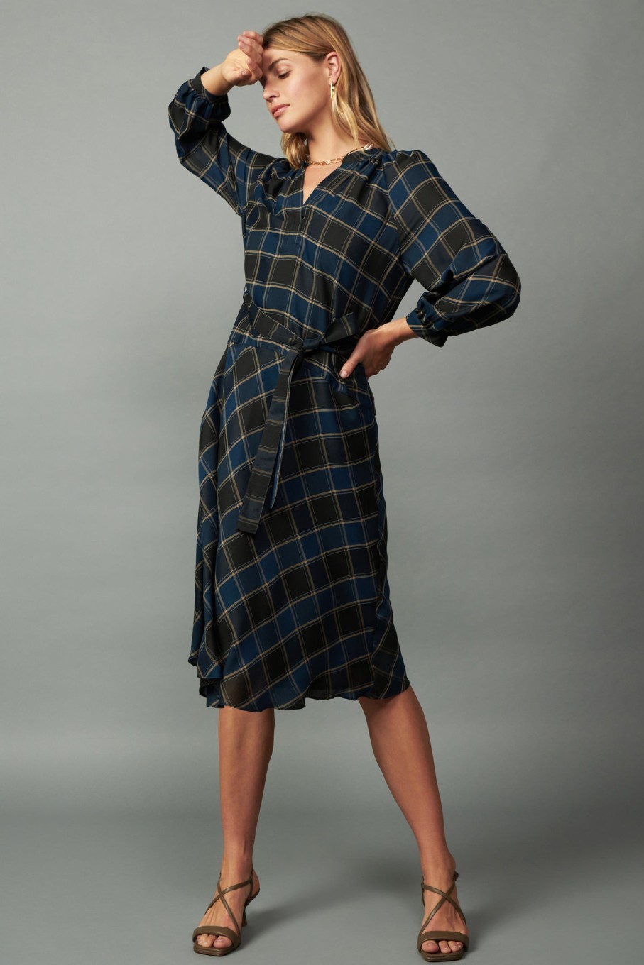 CURRENT AIR Plaid Midi Dress Midi Dresses