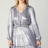 CURRENT AIR Metallic Ruffled Mini Dress Mini Dresses
