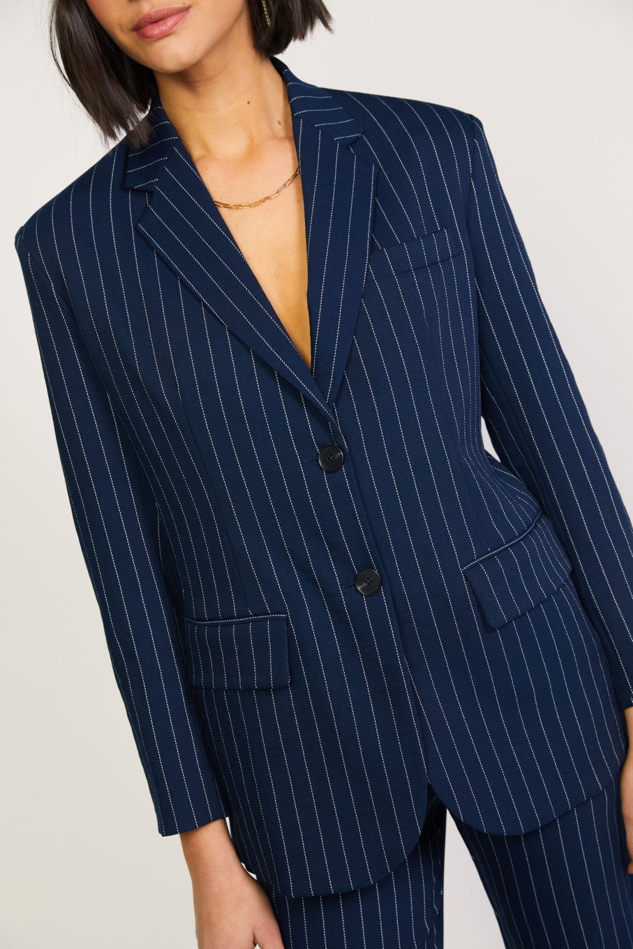 CURRENT AIR Pinstriped Single Breasted Blazer Sets