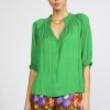 CURRENT AIR Angelica Pleated Blouse Blouses