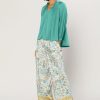 CURRENT AIR Pleated Split Neck Top Blouses