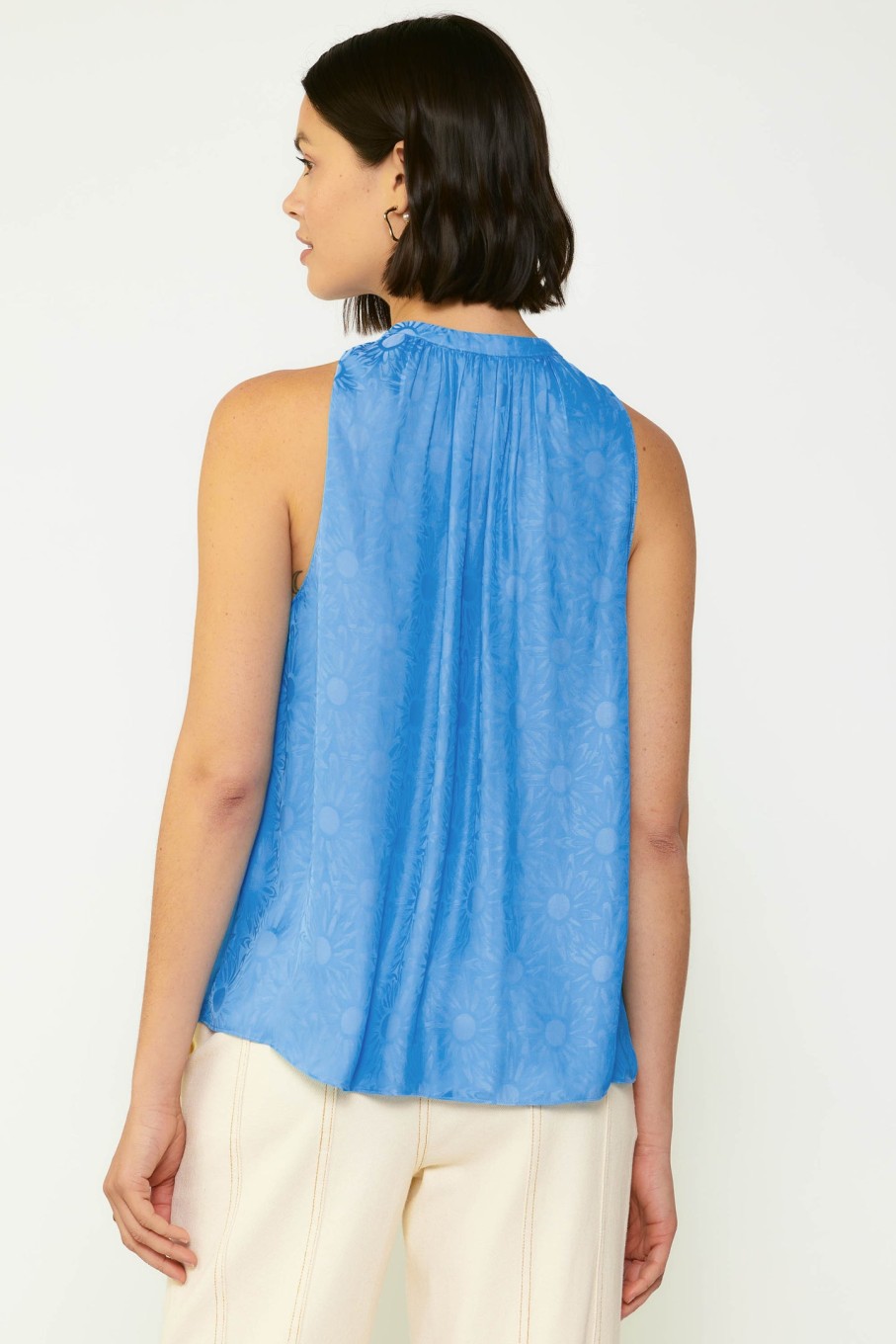 CURRENT AIR Sunburst Halter Top Sleeveless Tops