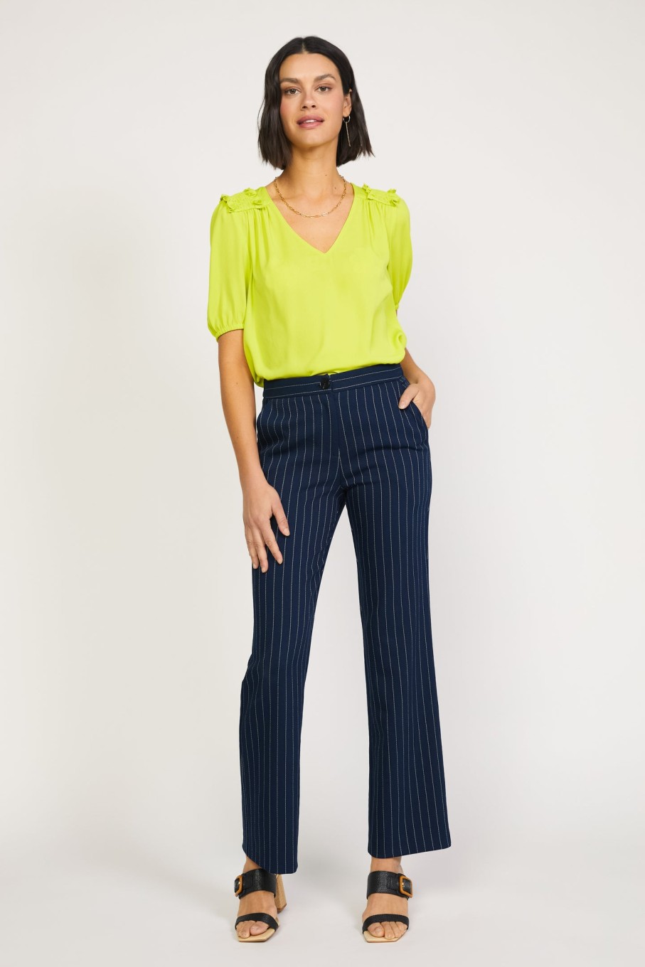 CURRENT AIR Pinstriped Bootcut Pant Sets