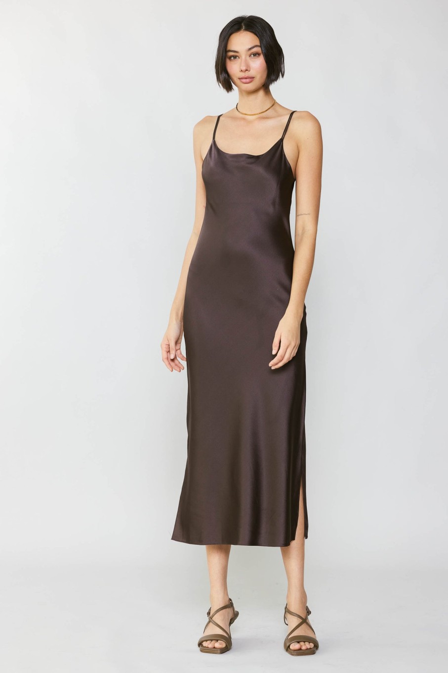 CURRENT AIR Silk Bias Midi Dress Midi Dresses