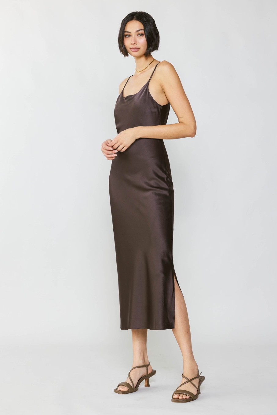 CURRENT AIR Silk Bias Midi Dress Midi Dresses