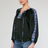 CURRENT AIR Geometric Patterned Blouse Blouses