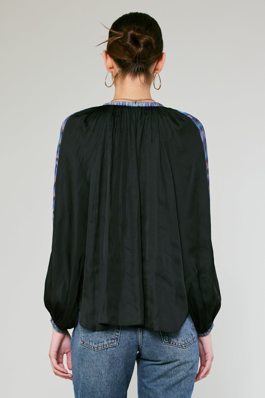 CURRENT AIR Geometric Patterned Blouse Blouses