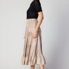 CURRENT AIR Pleated Tiered Midi Skirt Sets