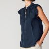 CURRENT AIR Margot Pleated Sleeve Blouse Blouses