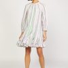 CURRENT AIR Striped Godet Mini Dress Mini Dresses