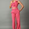 CURRENT AIR Cropped Bow Top Blouses