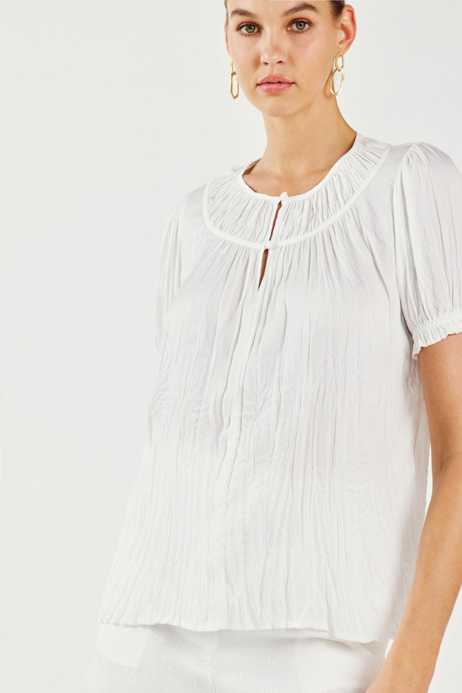 CURRENT AIR Brooklyn Crinkle Top Blouses