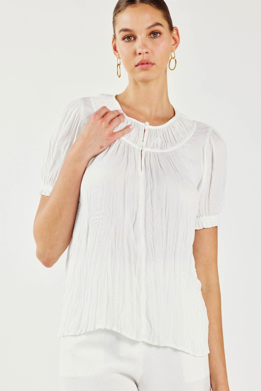 CURRENT AIR Brooklyn Crinkle Top Blouses