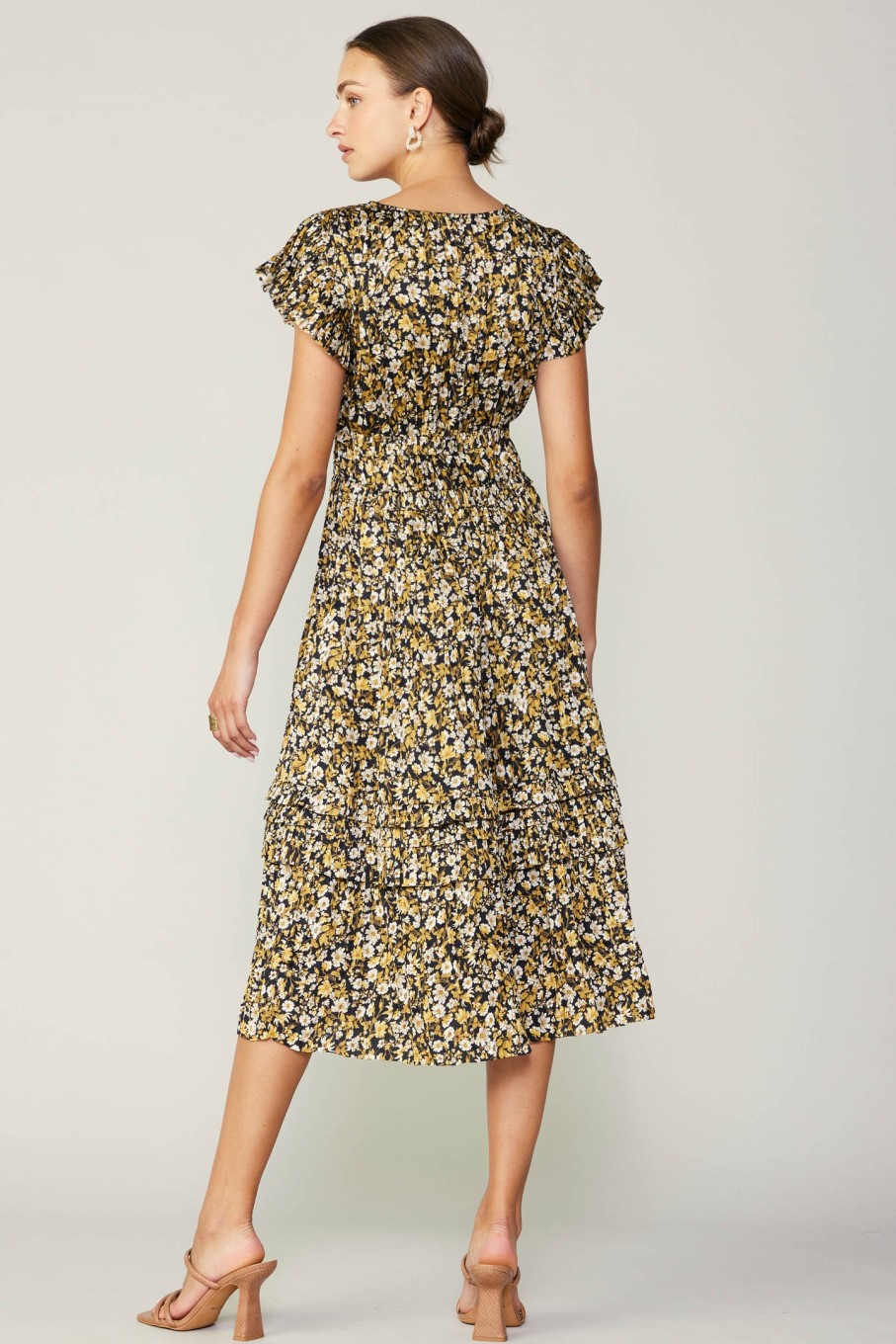 CURRENT AIR Sereia Pleated Midi Dress Midi Dresses
