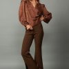 CURRENT AIR Autumn Puff Sleeve Blouse Blouses