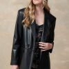 CURRENT AIR Faux Leather Blazer Coats & Jackets
