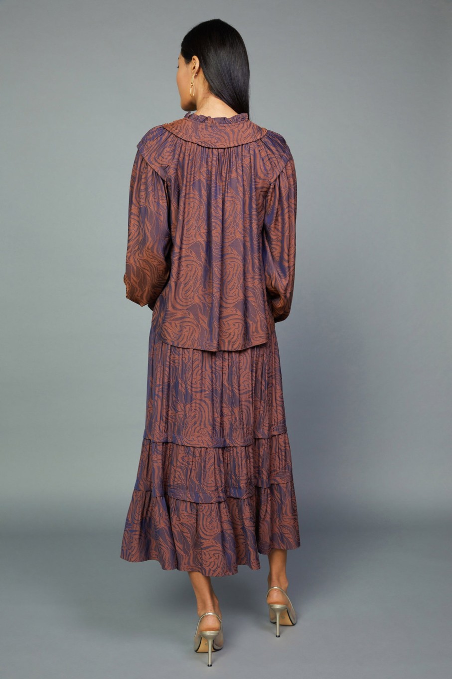 CURRENT AIR Swirl Motif Blouse Blouses