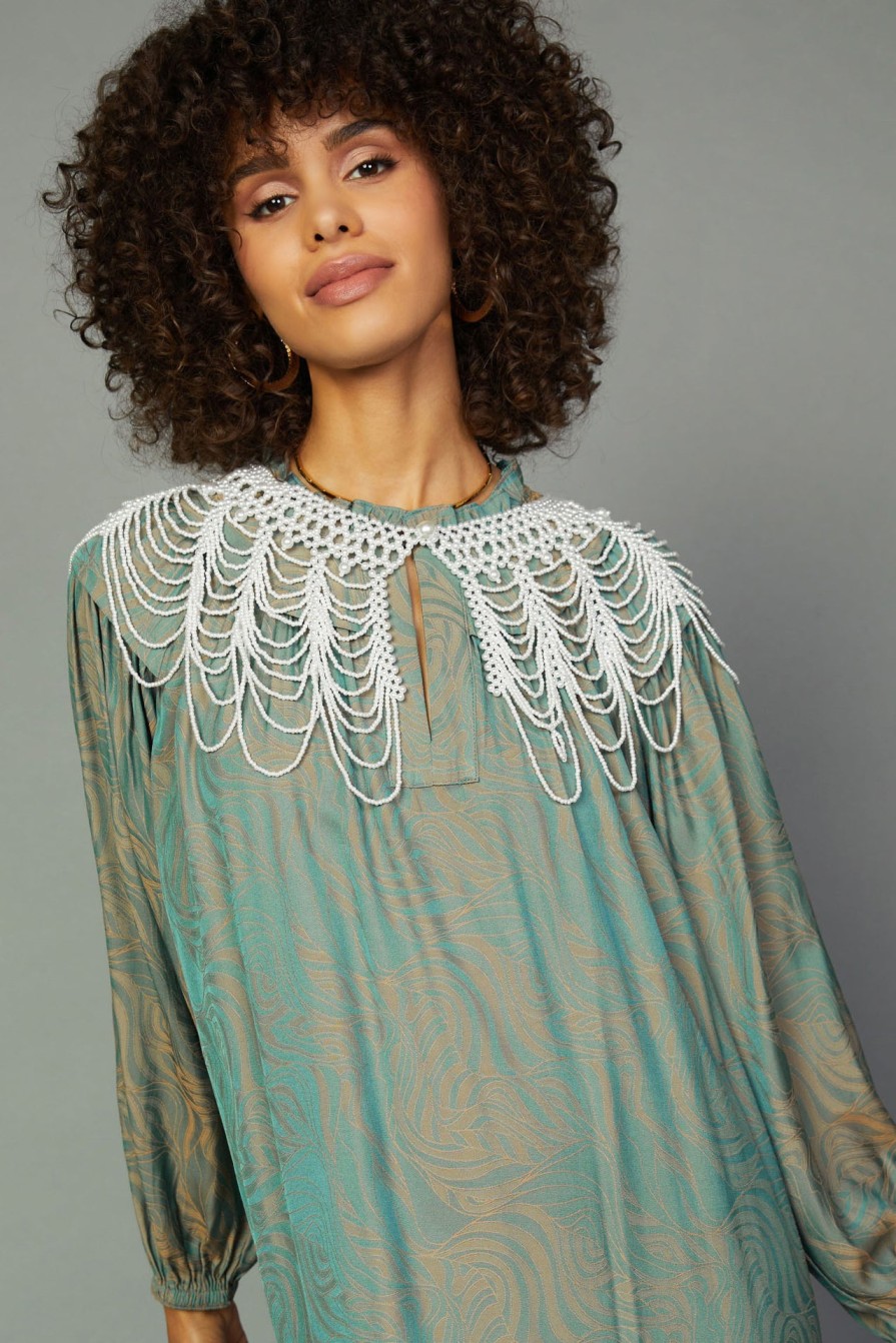 CURRENT AIR Beaded Pearl Collar Accessories