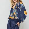 CURRENT AIR Floral Motif Surplice Blouse Sets