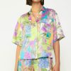 CURRENT AIR Botanical Color Block Shirt Blouses