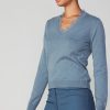 CURRENT AIR Lace Collar Sweater Top Long Sleeve Tops