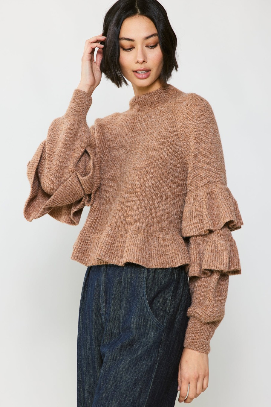 CURRENT AIR Tiered Sleeve Sweater Sweaters