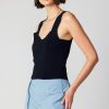 CURRENT AIR Sweetheart Knit Tank Top Sleeveless Tops