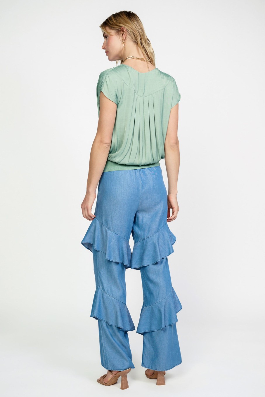 CURRENT AIR Surplice Sleeveless Blouse Blouses