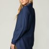 CURRENT AIR Collared Button Down Shirt Long Sleeve Tops